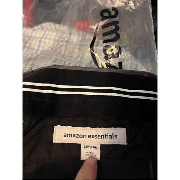 Amazon Essentials Slim Fit Stretch Gray Golf Pants. Size 29 waist 30" length. NW - Picture 2 of 11